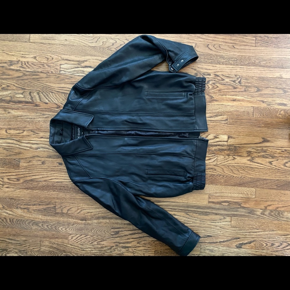 Mens M. Julian black leather jacket
